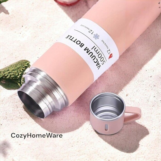 Termoso rinkinys su 3 puodeliais 500 ml, rožinė 6