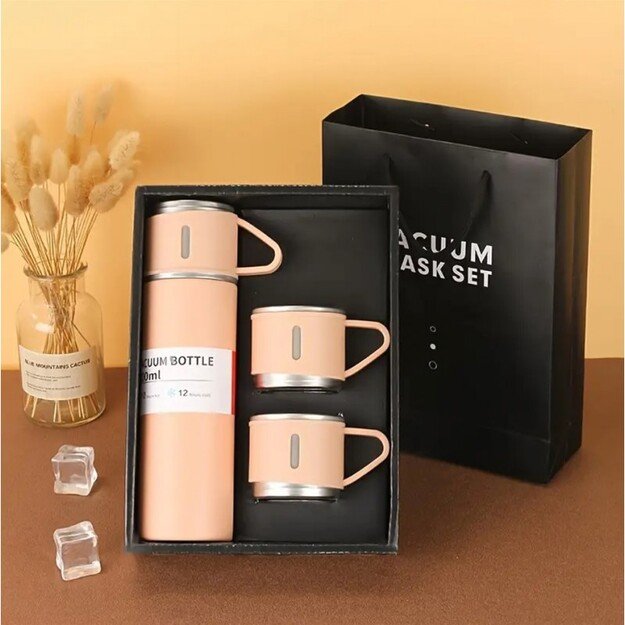 Termoso rinkinys su 3 puodeliais 500 ml, rožinė 2