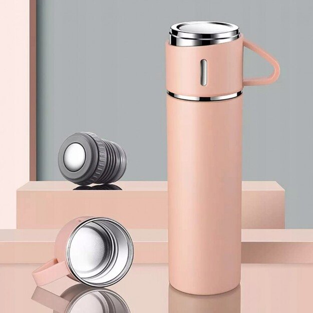 Termoso rinkinys su 3 puodeliais 500 ml, rožinė 4