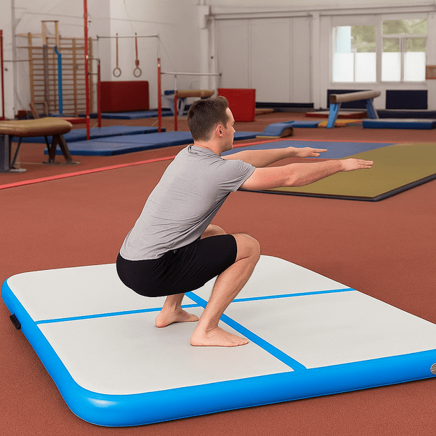 Pripučiamas gimnastikos čiužinys 200x200x20 cm