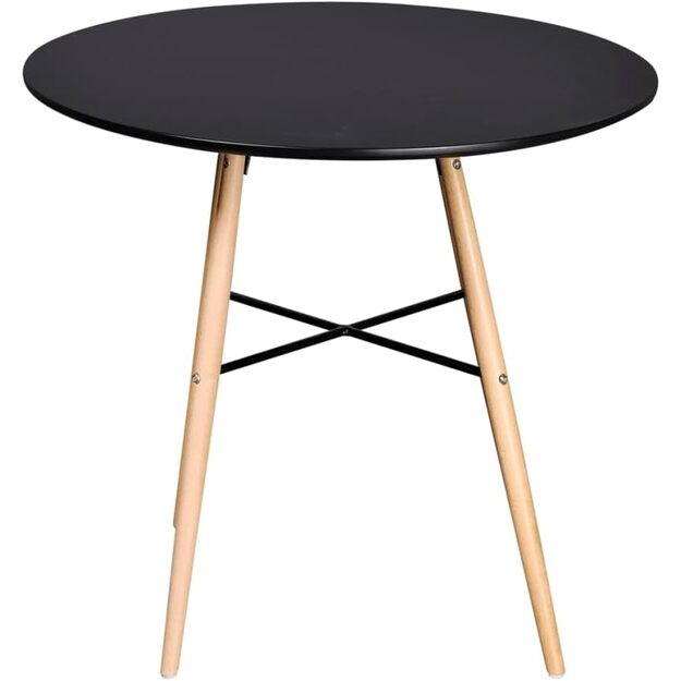 Apvalus valgomojo stalas 80 cm., juodas 3