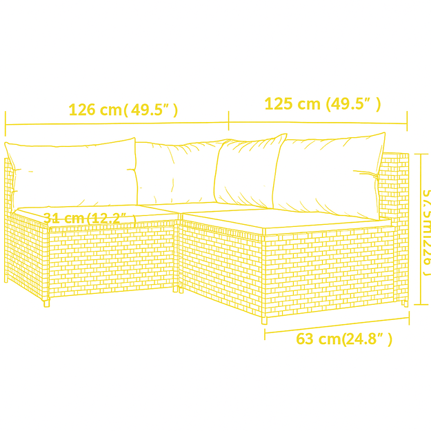 3 dalių terasos baldų komplektas 7