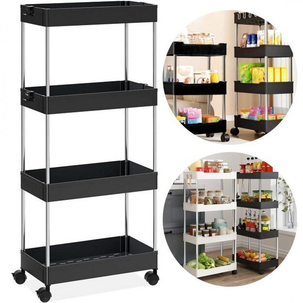 Spintelė ant ratukų, 4 lentynos