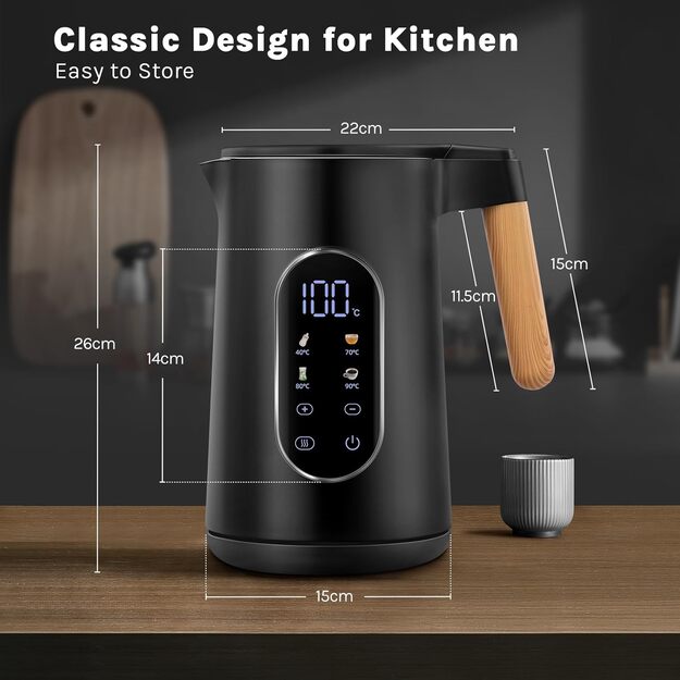 Virdulys su reguliuojama temperatūra "Lafe", 1,7L, 2200W 7