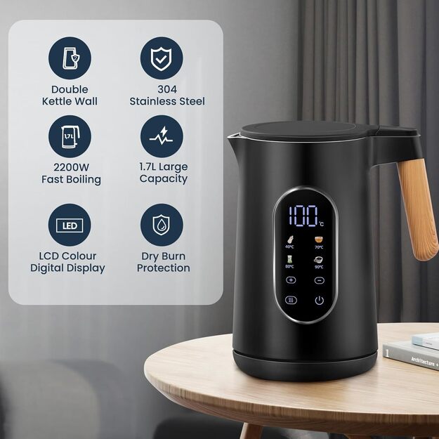 Virdulys su reguliuojama temperatūra "Lafe", 1,7L, 2200W 1