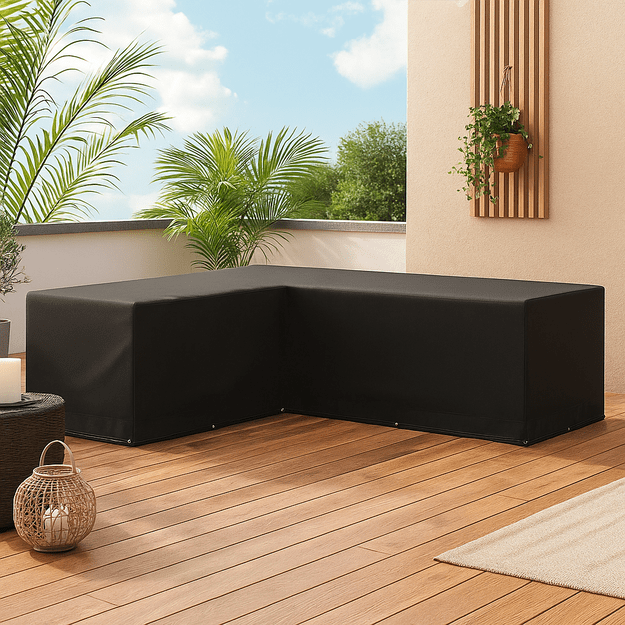 L-formos sodo baldų uždangalas, 250x250x90 cm