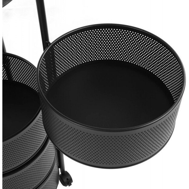 Penkių lygių, kambario lentyna su ratukais 3