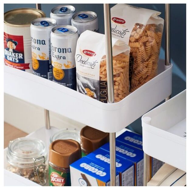 Universali spintelė ant ratukų, balta 4