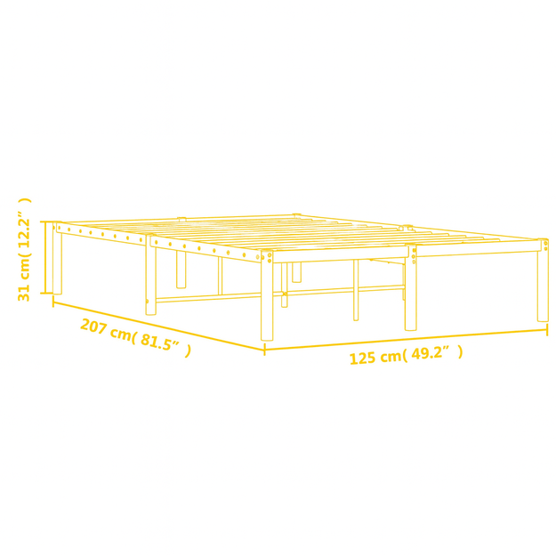 Metalinis lovos rėmas, 120x200 cm 8
