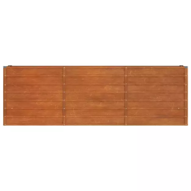 Pakeltas vazonas iš Corten plieno, 240x40x77 cm 5