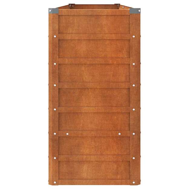 Pakeltas vazonas iš Corten plieno, 240x40x77 cm 3