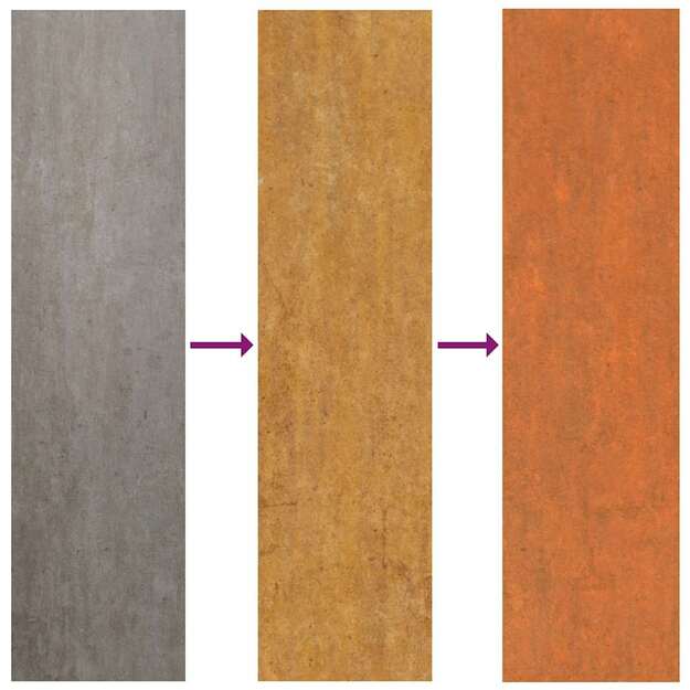 Pakeltas vazonas iš Corten plieno, 240x40x77 cm 1