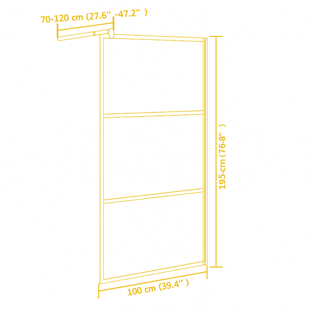 Dušo sienelė 100x195 cm. 5 Dušo sienelė 100x195 cm. 5