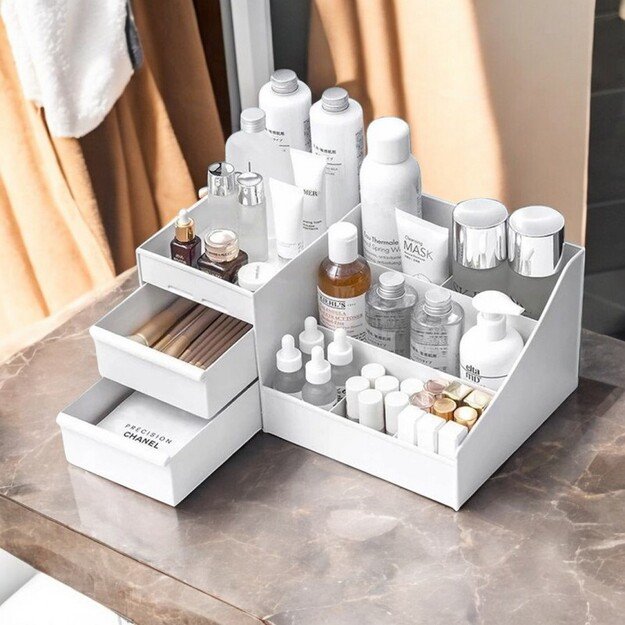 Kosmetikos organizatorius, baltas
