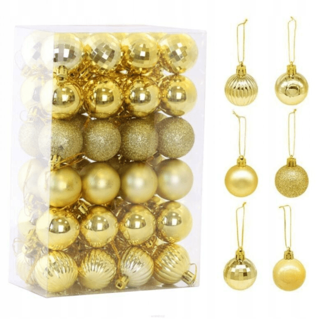 Kalėdinių eglutės žaisliukų rinkinys, 35 vnt.