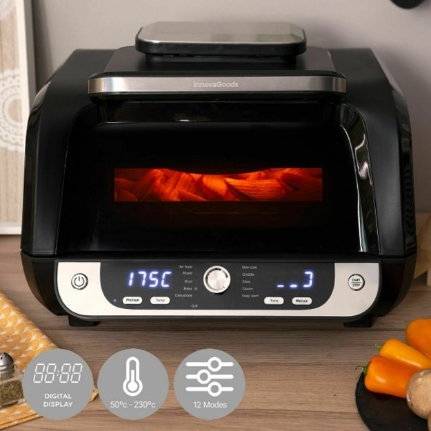 Oro gruzdintuvė "InnovaGoods" Fryinn 12-in-1 3400 W, 6 L