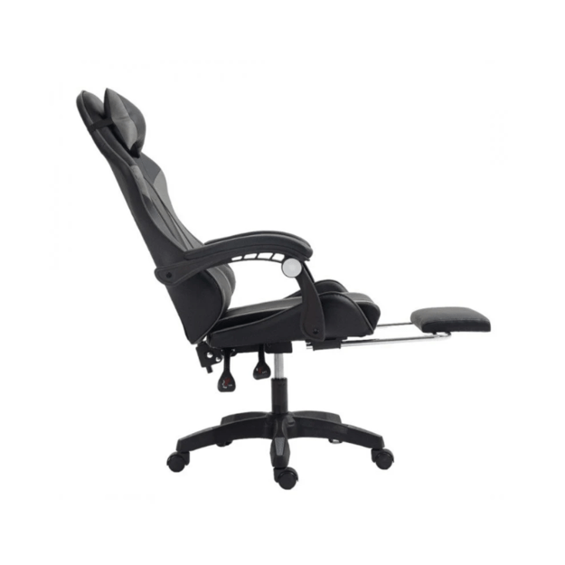 Ergonomiška žaidimų ir darbo kėdė, pilka/juoda 2