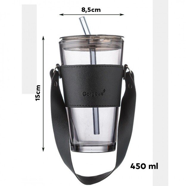 STIKLINIS PUODELIS SU ŠIAUDELIU IR DANGTELIU, 450 ML 7
