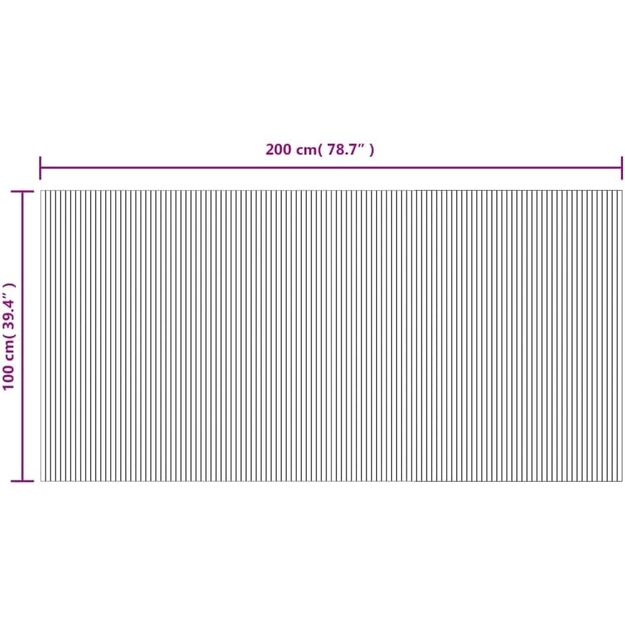 Natūralus bambuko kilimas, 100x200 cm 6