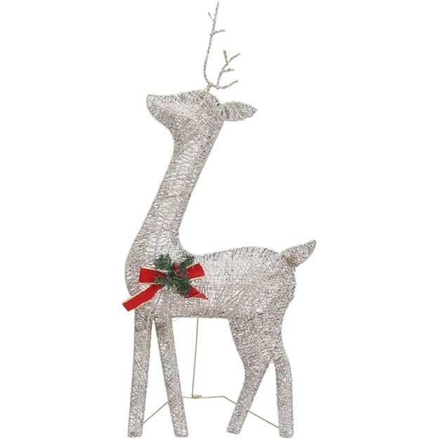 3-ių kalėdinių elnių dekoracija, aukso spalvos 3