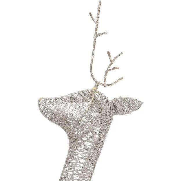 3-ių kalėdinių elnių dekoracija, aukso spalvos 6