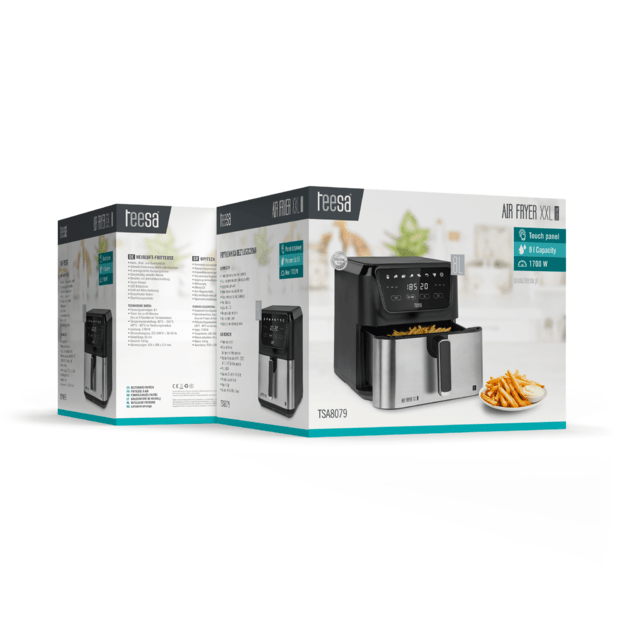 "TEESA" skaitmeninė oro gruzdintuvė XXL, 8 l, 1700 W 6