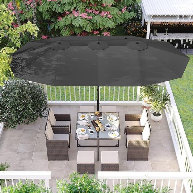 Didelis sodo skėtis nuo saulės su UV apsauga, 460x270 cm.