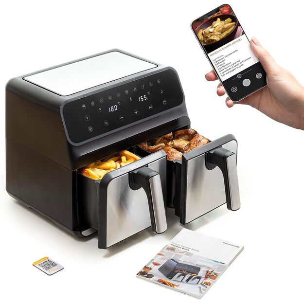 Karšto oro gruzdintuvė "InnovaGoods" Fryinn Double 8000