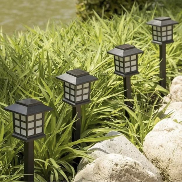 LED saulės šviestuvų rinkinys, 6 vnt.