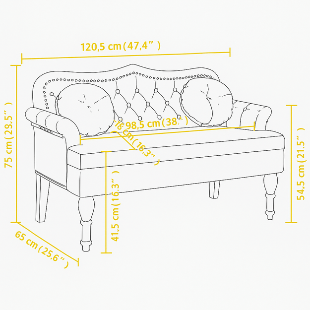 Miegamojo lovos suoliukas su pagalvėlėmis 6