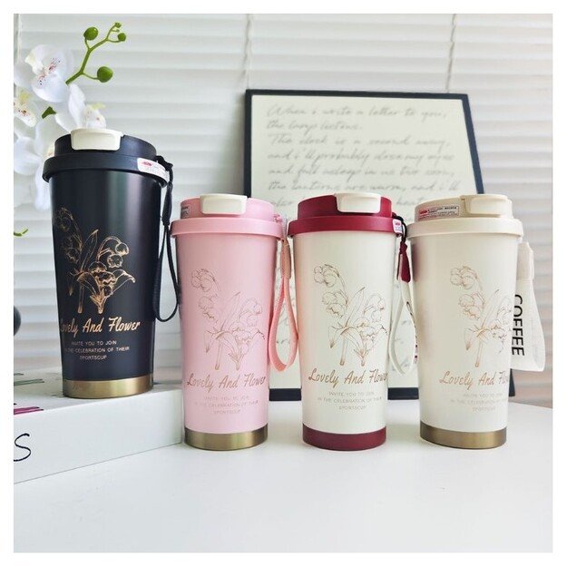 Terminis puodelis 550 ml, raudona/balta 6