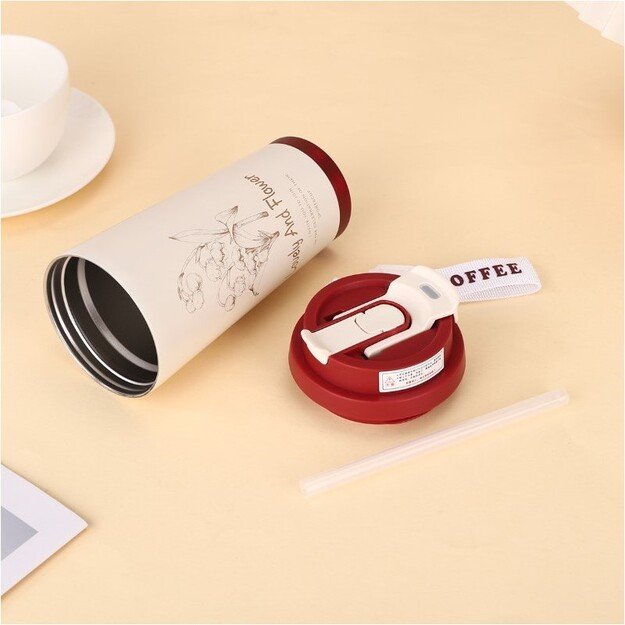 Terminis puodelis 550 ml, raudona/balta 3