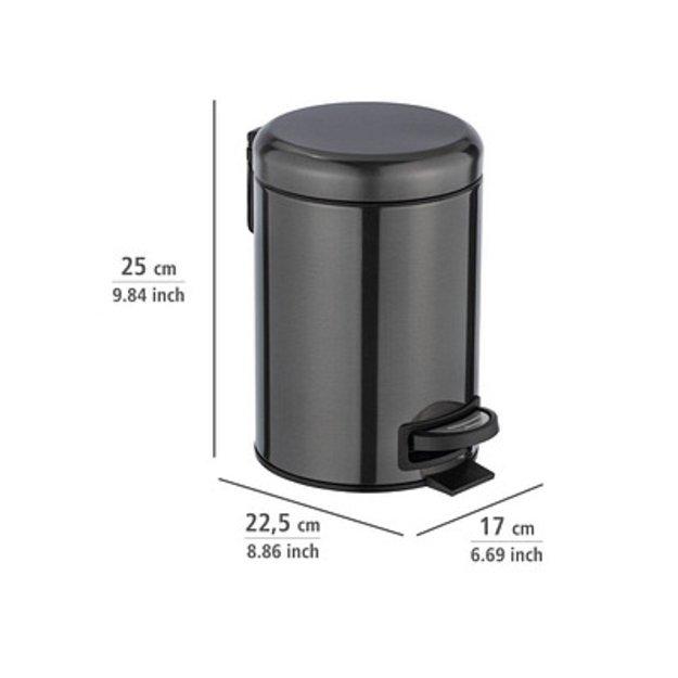 Šiukšlių dėžė su pedalu, 3 L. 2