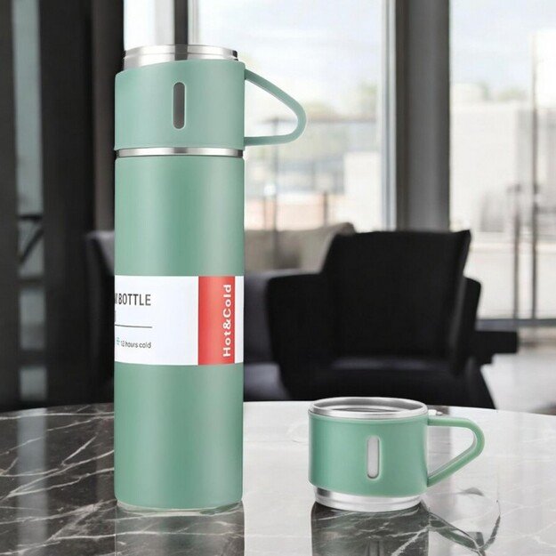 Termoso rinkinys su 3 puodeliais 500 ml, žalia 3