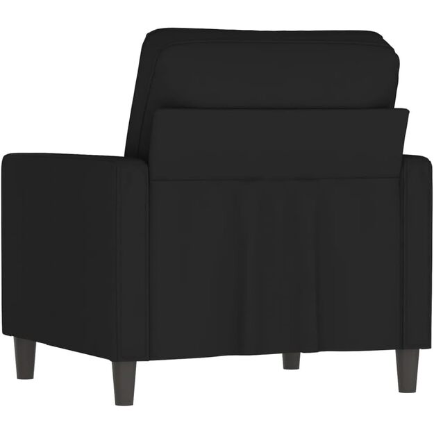 Aksominis krėslas, juodas 2