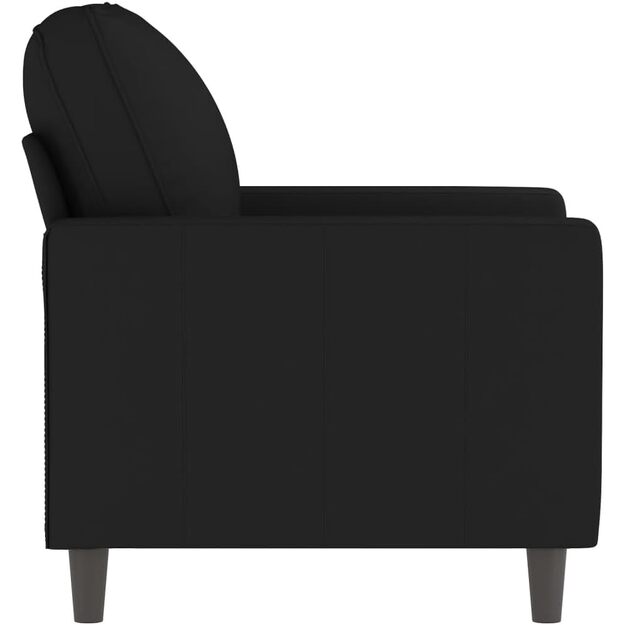 Aksominis krėslas, juodas 3